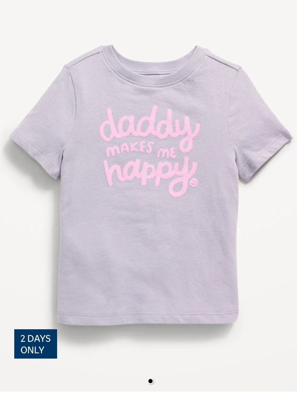 Old Navy Baby Little Girls Infant Toddler Purple T-Shirt Tee 3T GAP Daddy Happy